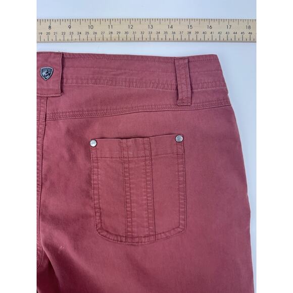 KUHL Womens Free Range Shorts Sz 12 Outdoor Camping Hiking Dusty Red w/ Pockets - Picture 7 of 10